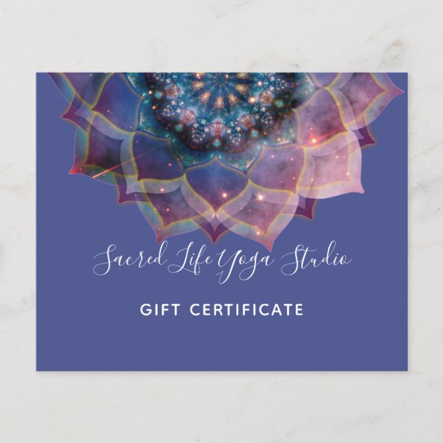 Flyer Boho Nebulosa Mandala, Místico (Frente)