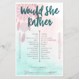 Flyer Boho Prefiere Un Juego De Baby Shower