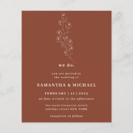 Flyer Boho Terracotta Indie brown Botánico que hacemos p