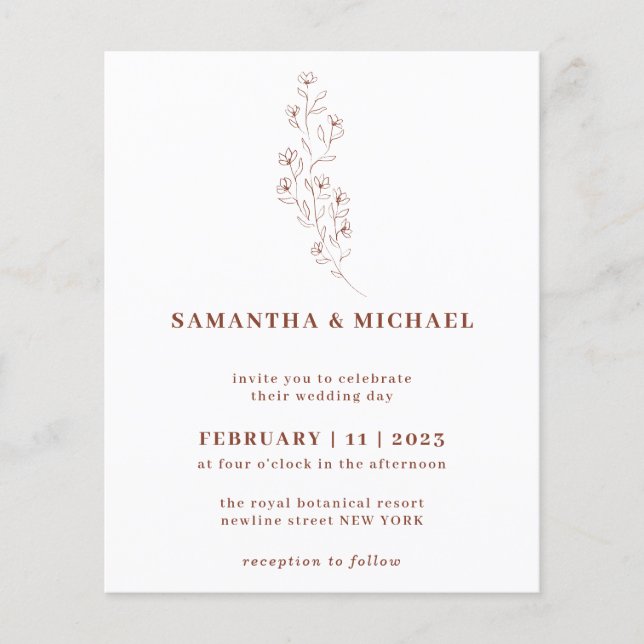 Flyer Boho Terracotta Indie Rústico pequeño presupuesto  (Frente)