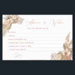 Flyer Boho Terracotta Pampas Grass bride advice card<br><div class="desc">Designed to coordinate with our Boho Terracotta Pampas Grass Collection,  this modern advice card features pampass grass in terracotta hues. For more advanced customisation of this design,  e.g. changing layout,  font or text size please click the "CUSTOMIZE</div>
