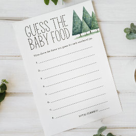 Flyer Boho Woodland Animals Baby Shower Adivinan Juego d