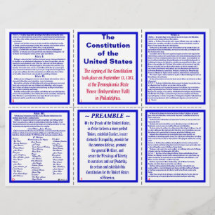 Flyer Boletín de bolsillo de la Constitución de los Esta