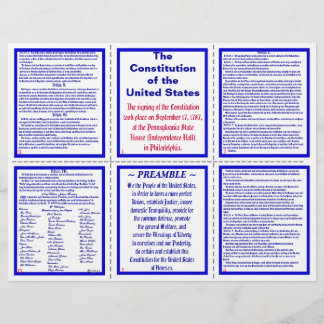 Flyer Boletín de bolsillo de la Constitución de los Esta