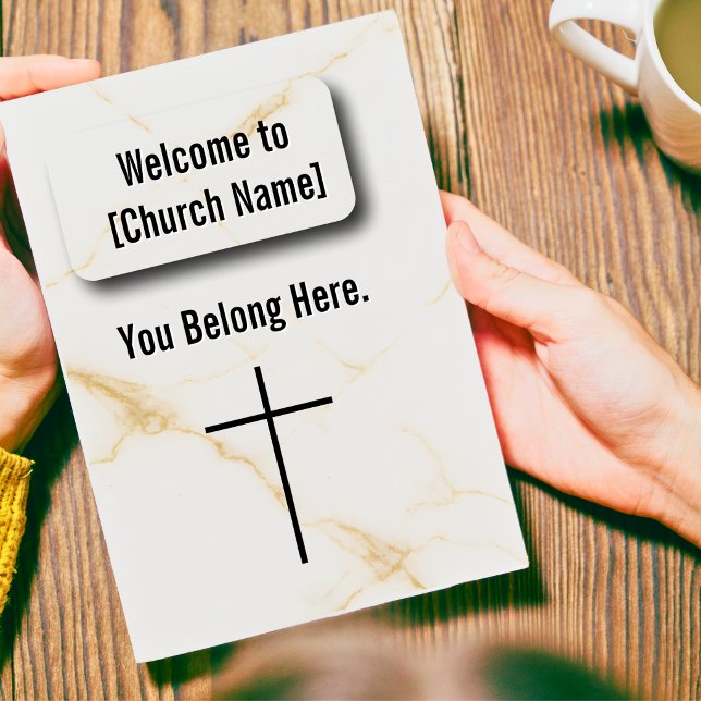 Flyer Boletín de Iglesia con Efecto de Mármol Dorado Ele (Subido por el creador)