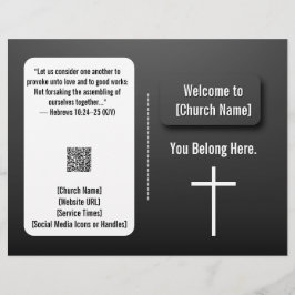 Flyer Boletín de Iglesia Contemporáneo Negro Moderno