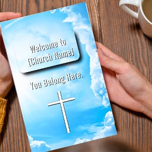 Flyer Boletín de la Iglesia de las nubes celestiales azu