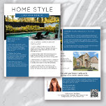 Flyer Boletín promocional de Bienes Raíces de Julio<br><div class="desc">Este boletín de marketing inmobiliario HOME STYLE aumentará la conciencia de su marca y generará nuevos clientes potenciales. El diseño moderno atraerá la atención de sus clientes potenciales y les hará saber que usted es el agente inmobiliario amable y bien informado.</div>