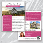 Flyer Boletín promocional inmobiliario de agosto<br><div class="desc">Este boletín de marketing inmobiliario HOME STYLE aumentará la conciencia de su marca y generará nuevos clientes potenciales. El diseño moderno atraerá la atención de sus clientes potenciales y les hará saber que usted es el agente inmobiliario amable y bien informado.</div>