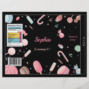 Flyer Bolsa de chile Candyland Wrapper Party Bag Favor B