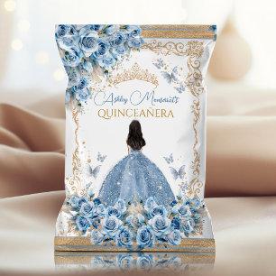Flyer Bolsa de Patatas Fritas Quinceañera Azul Oro Vesti