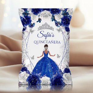 Flyer Bolsa de patatas fritas Quinceañera azul real plat