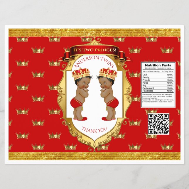 Flyer Bolsas de patatas fritas de gemelos afroamericanos (Frente)