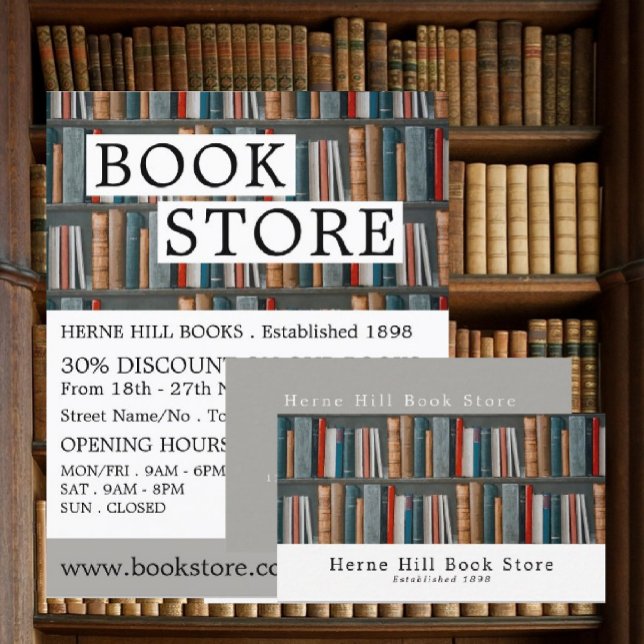 Flyer Book Display, Book Store Advertising (Subido por el creador)