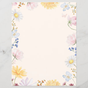 Flyer Borde de flores silvestres 