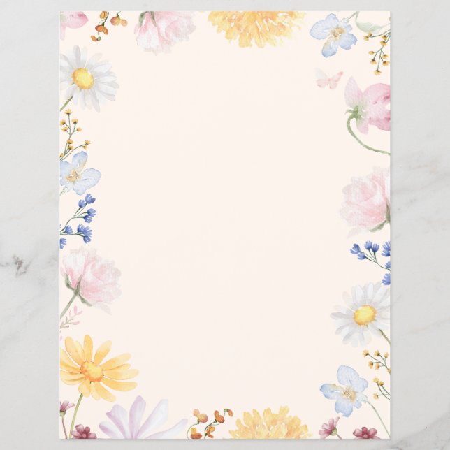 Flyer Borde de flores silvestres  (Frente)
