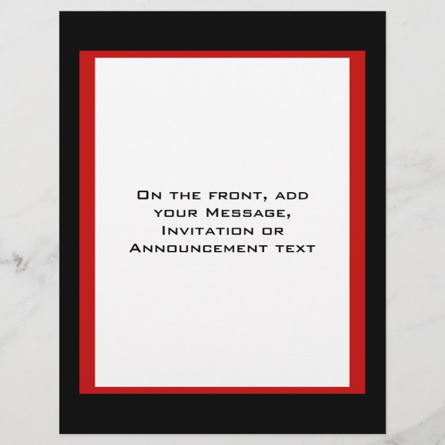 Flyer borde negro rojo simple (Frente)