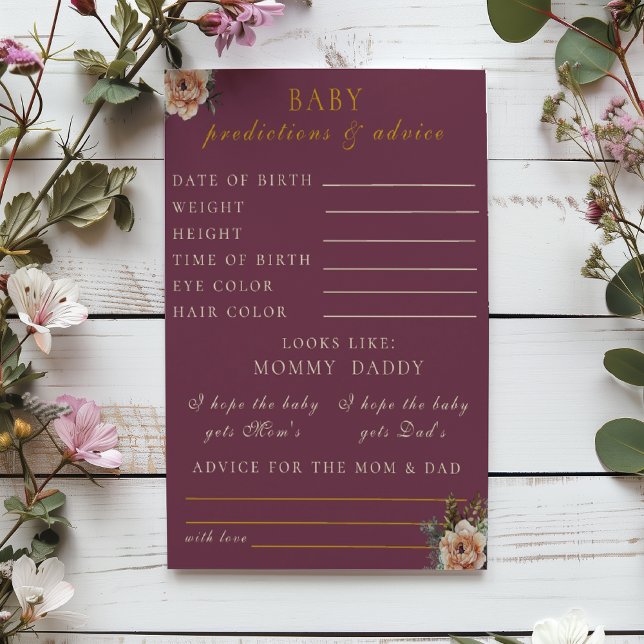 Flyer Borgoña Floral Elegante predicciones y consejos (Subido por el creador)