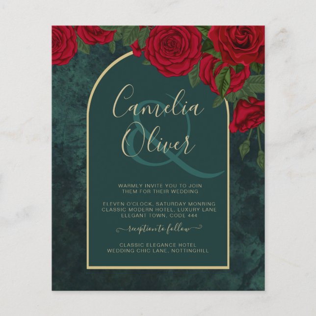 Flyer Bosque PresupuestarioInVITACIÓN de Boda de Inviern (Frente)