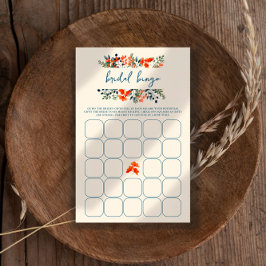 Flyer Botánicos en flor Ducha de novia Tarjetas de juego