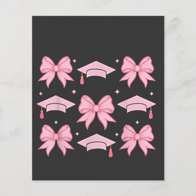 Flyer Bow coquette Graduación Paleta rosa 2025 (Frente)