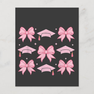 Flyer Bow coquette Graduación Paleta rosa 2025