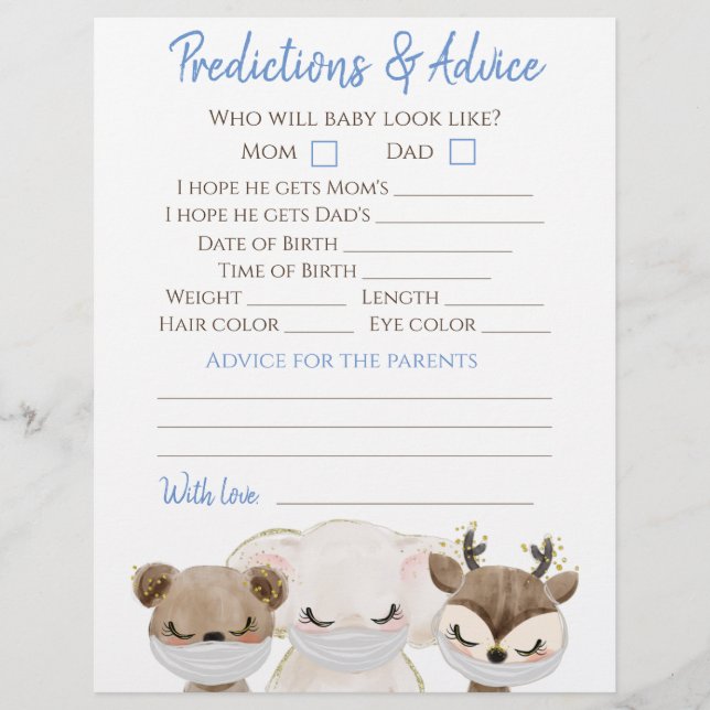 Flyer Boy Covid Baby Shower Double Game (Frente)