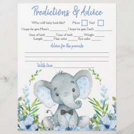 Flyer Boy Elephant Bow Tie Juego Doble Baby Shower
