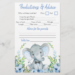 Flyer Boy Elephant Bow Tie Juego Doble Baby Shower