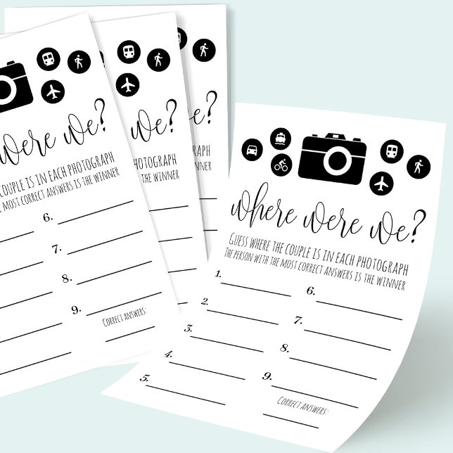 Flyer Bridal Shower Game Where Were We 9 Photos Card (Subido por el creador)