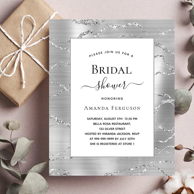 Flyer Bridal Shower invitación de presupuesto blanco pla (Subido por el creador)
