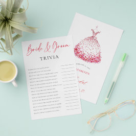 Flyer Bride Groom Trivia Valentine Bridal Shower Game