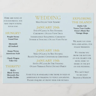 Flyer BRIDE Rustic Boda Destination Event Tri-plis