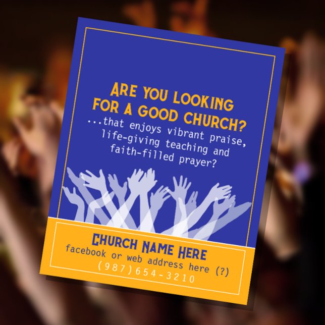 Flyer Brillante de invitación al servicio de veneración  (Subido por el creador)