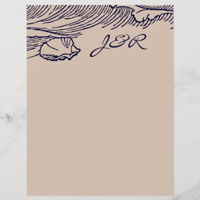 Flyer Brisa del Océano | Forro para Sobres de Playa Rúst (Frente)