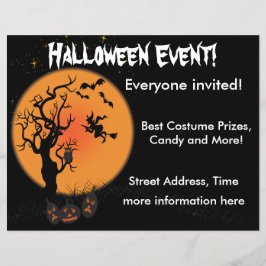 Flyer Bruja de Halloween