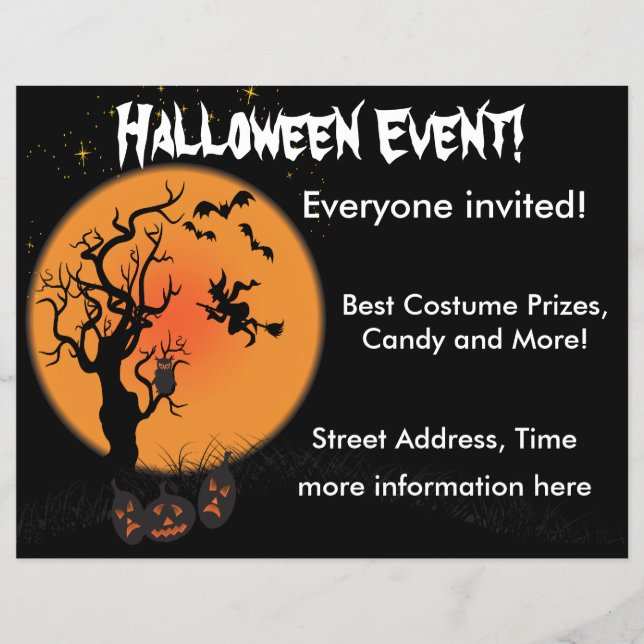 Flyer Bruja de Halloween (Frente)