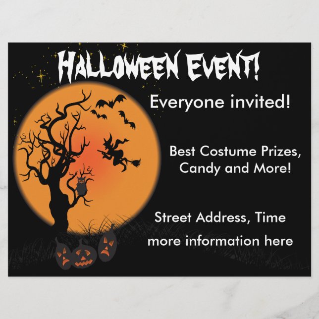 Flyer Bruja de Halloween (Frente)