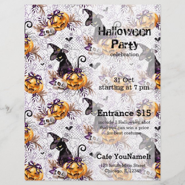 Flyer Bruja de Halloween (Frente)