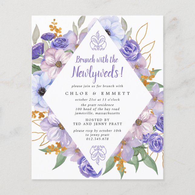 Flyer Brunch presupuestario con la invitación a los reci (Frente)