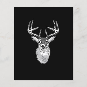 Flyer Buck on Black design White Tail Deer
