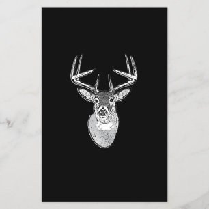 Flyer Buck on Black design White Tail Deer