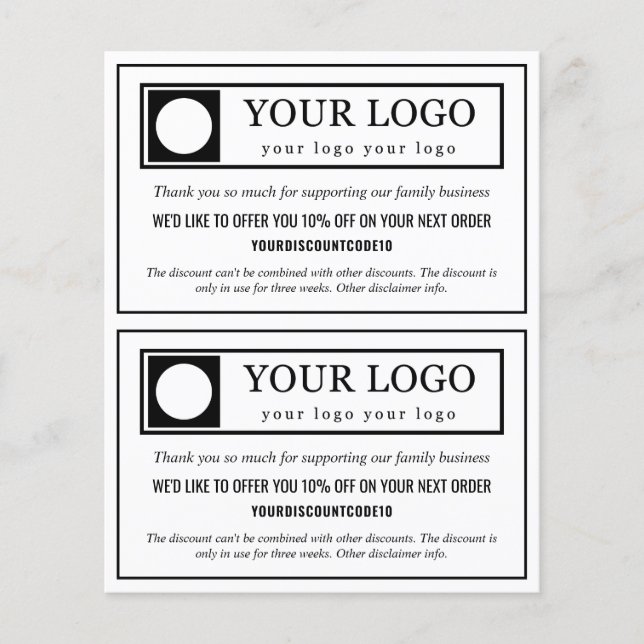 Flyer Budget 2 in 1 Thank You Discount Code (Frente)