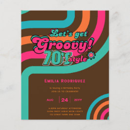 Flyer BUDGET 70 Retro Disco Birthday Boogie Groovy