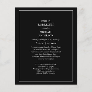 Flyer BUDGET Bilingual Wedding Text Both Sides Invite Fl
