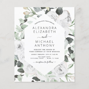 Flyer Budget Floral Eucalyptus Greenery Wedding