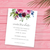 Budget Hot Pink & Navy Blue Save the Date