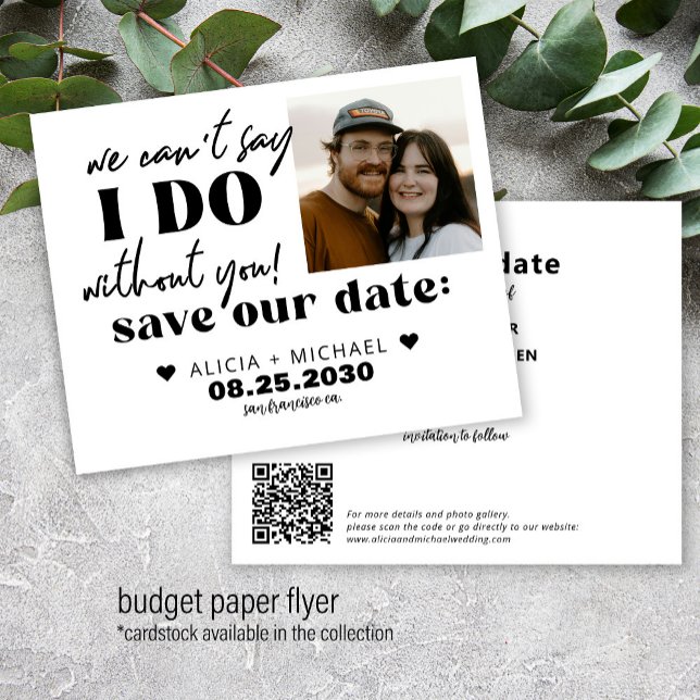Flyer Budget modern photo wedding save the date (Subido por el creador)