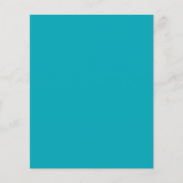 Flyer BUDGET Peacock Blue Teal Monochrome Wedding