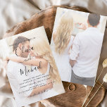Flyer Budget Photo Picture Wedding Invitations<br><div class="desc">Budget Transparency covering custom and personalized photo on the front and back of elegant and modern Wedding Invitations - includes beautiful and elegant script typography for the special Wedding day celebration.</div>